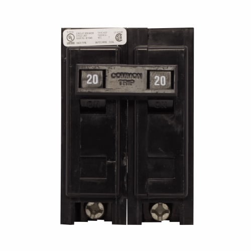 HQP2020 QuickLag Type HQP Miniature Circuit Breaker, 120/240 V AC, 20 A, 10 kA Interrupt, 2 Poles, Thermal Magnetic Trip
