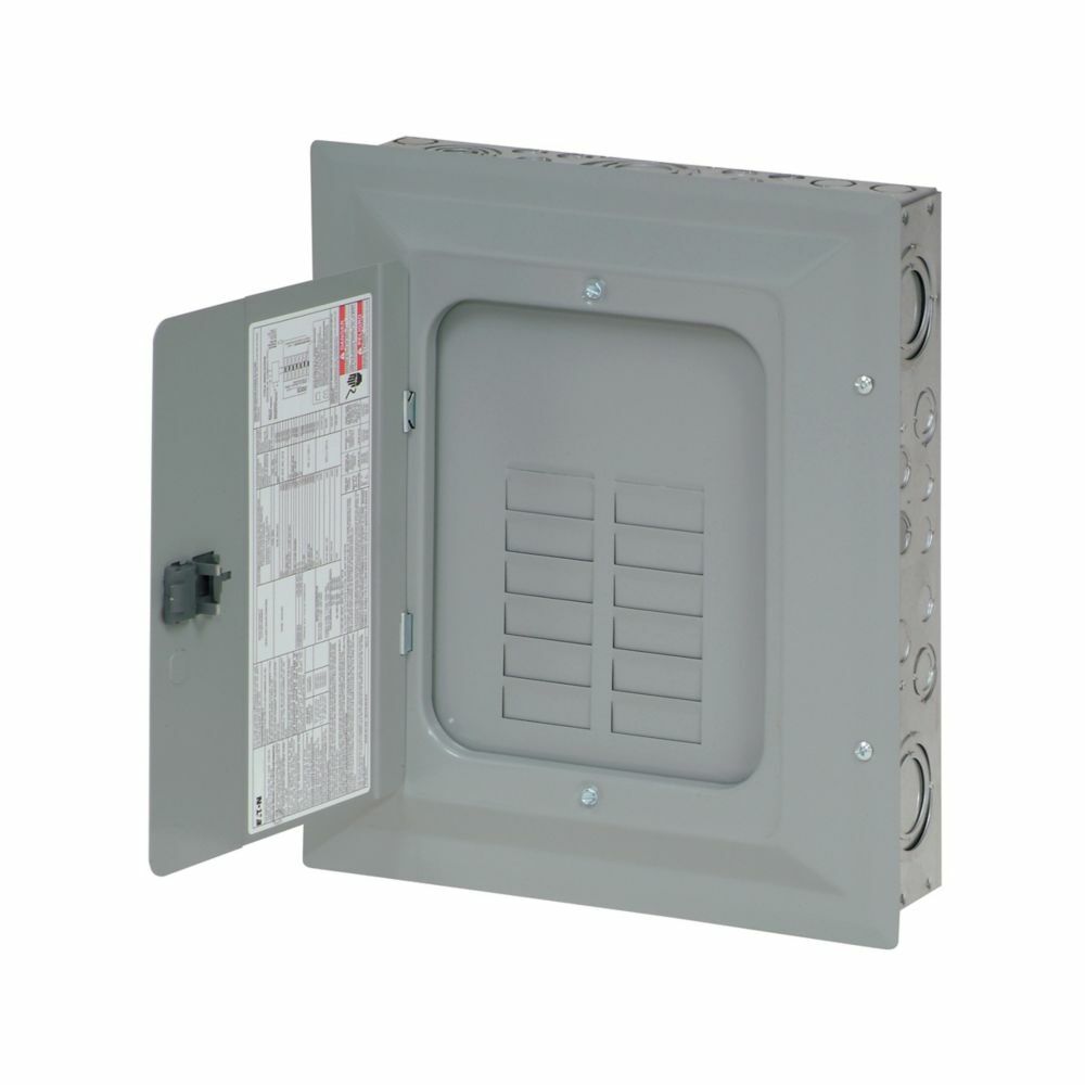 BR1224L125G 1-Phase Metallic Main Lug Loadcenter, 120/240 VAC, 125 A, 24 Poles, 10 kA Interrupt