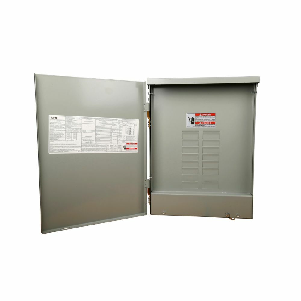BR1624L125R 1-Phase Split Main Lug Loadcenter, 120/240 VAC, 125 A, 24 Poles, 10 kA Interrupt