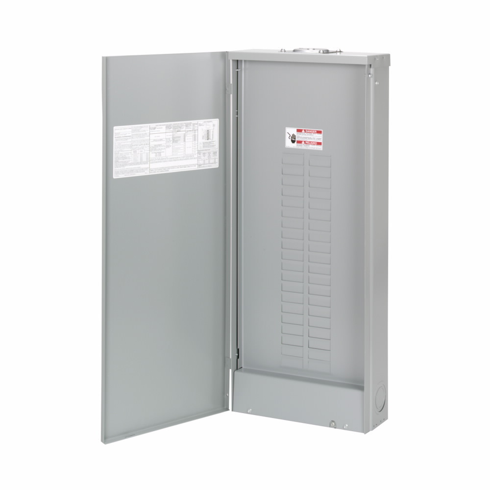 BR4040L200R 1-Phase Metallic Split Main Lug Loadcenter, 120/240 VAC, 200 A, 40 Poles, 25 kA Interrupt