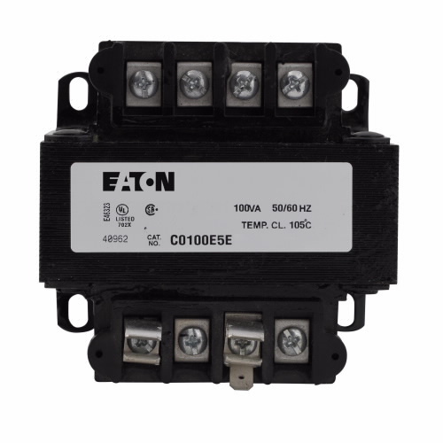 C0150E1B Type MTE Control Transformer, 120/240 V Primary, 24 V Secondary, 150 VA Power Rating, 50/60 Hz, 1 Phase