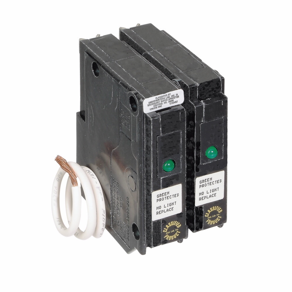 CHQSA 1-Phase Type 2 SPD Surge Protection Device, 120/240 V, 2 Poles