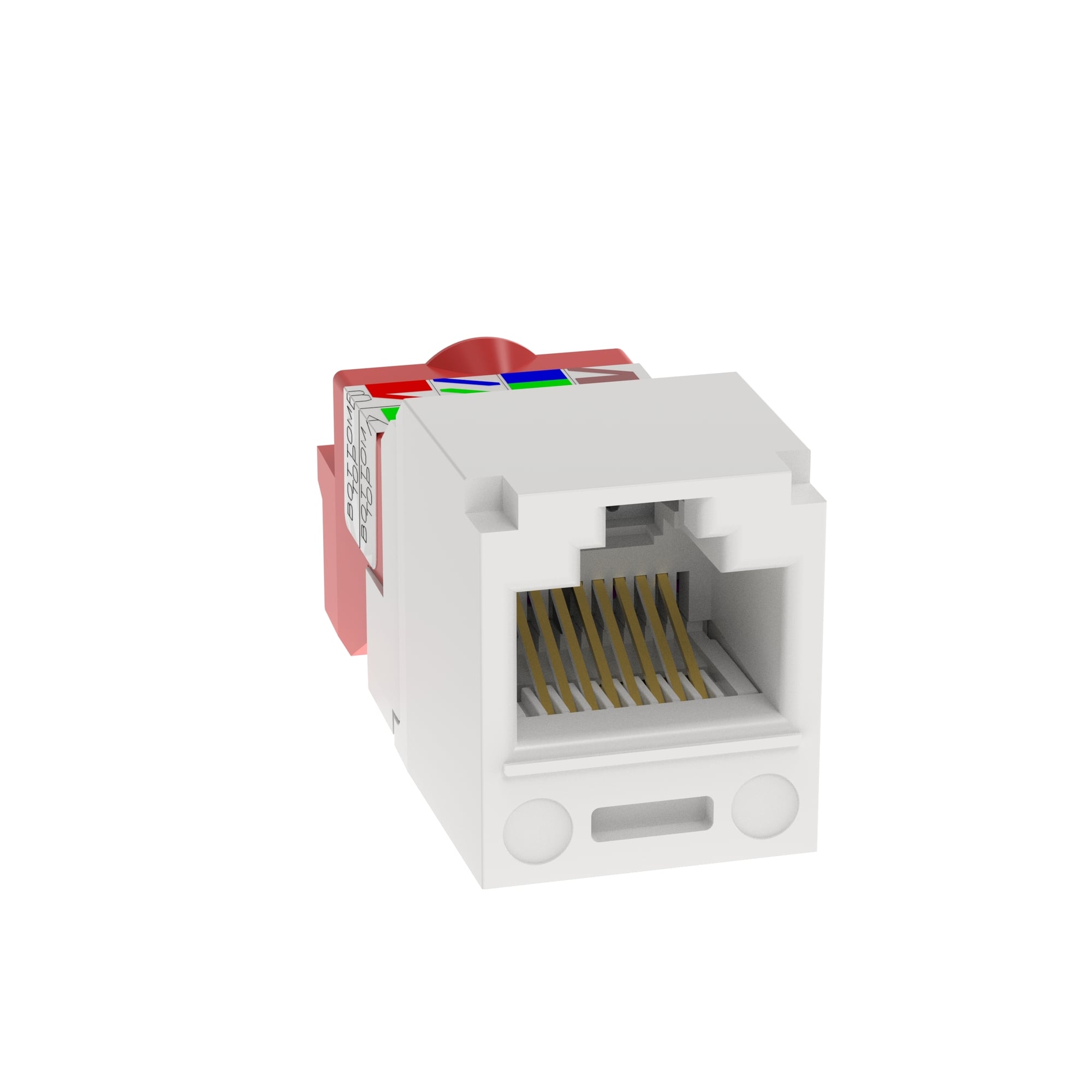 Mini-Com UTP RJ45 Cat 5e TP-Style Jack Module, White