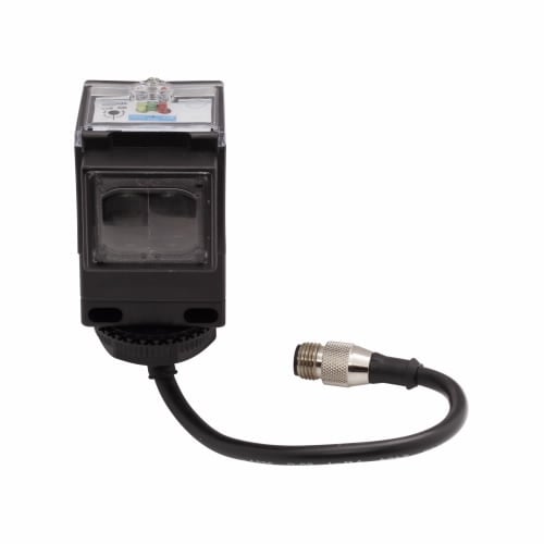 1451E-6534 Enhanced 50 Forward Viewing Fully Potted Photoelectric Sensor, Rectangle Shape, 16 ft, Red Laser Sensing Beam, 15 ms Response, SPDT Relay Output