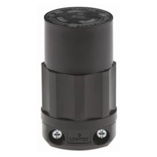 2613-PLB 1-Phase Grounding Cable Mount Locking Connector, 125 V AC, 30 A, 2 Poles, 3 Wires, Black