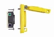 69W76 3-Phase Y Grounding Single Locking Receptacle, 480 V AC, 30 A, 3 Poles, 4 Wires, Yellow