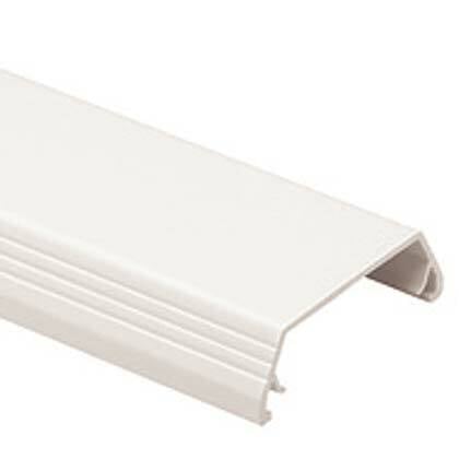 T45BWH8 Pan-Way Multi-Channel Power Rated Raceway Base, 8 ft L x 2.38 in W x 3/4 in H, PVC, White