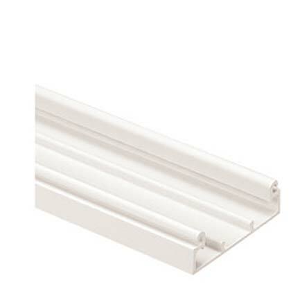 T45BIW10-A Pan-Way T-45 Multi-Channel Power Rated Raceway Base, 10 ft L x 2.38 in W x 0.73 in H, PVC, Off-White