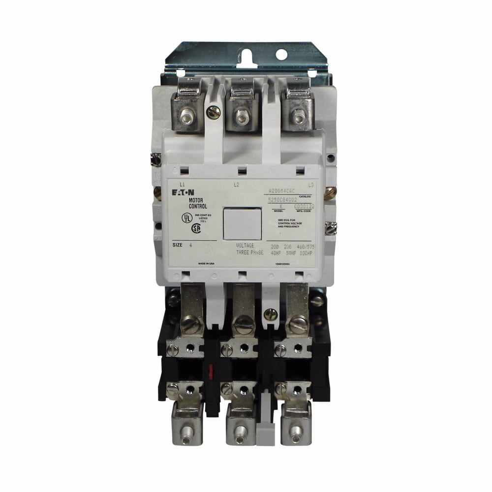A200M4CACD Freedom A200 Magnetic Motor Control Starter, 110/120 VAC V Coil, Non-Reversing Action, 3 Poles, NEMA 4 Enclosure