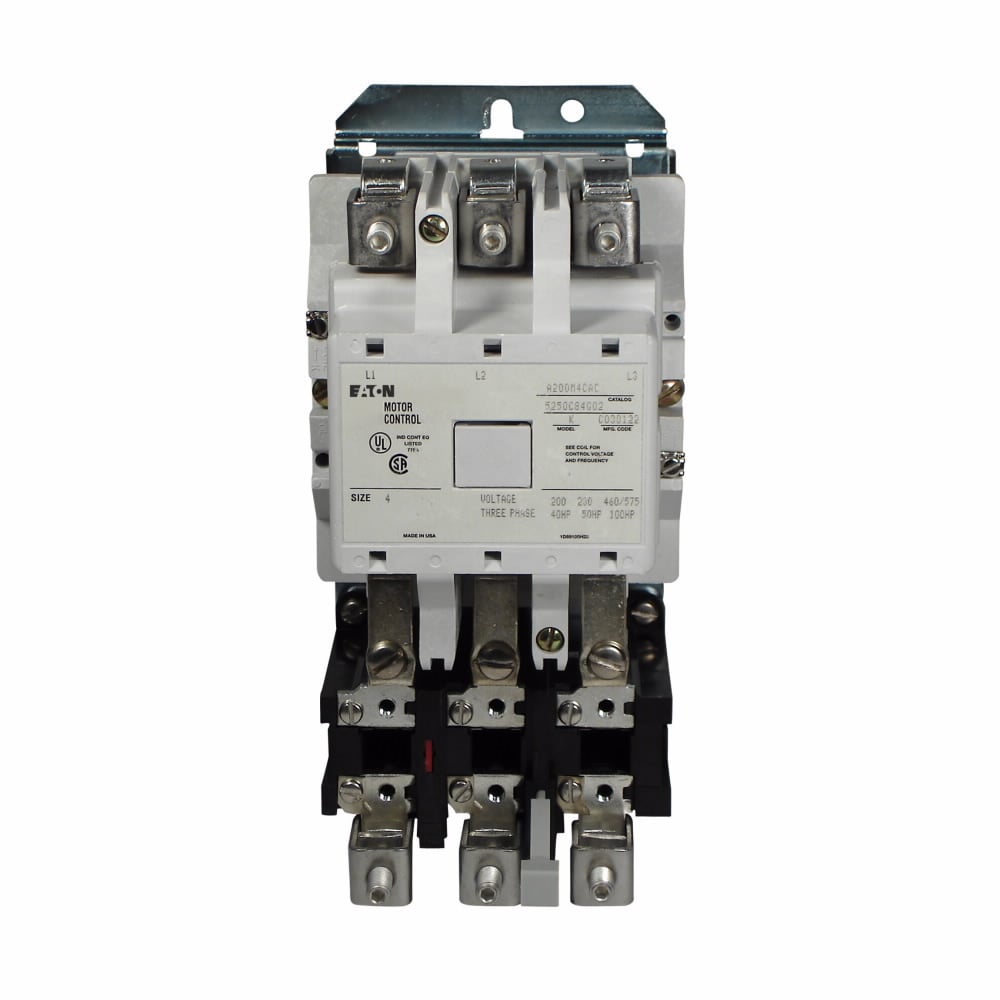 A200M4CX Magnetic NEMA Starter, 480 VAC V Coil, Non-Reversing Action, 3 Poles, NEMA 4 Enclosure