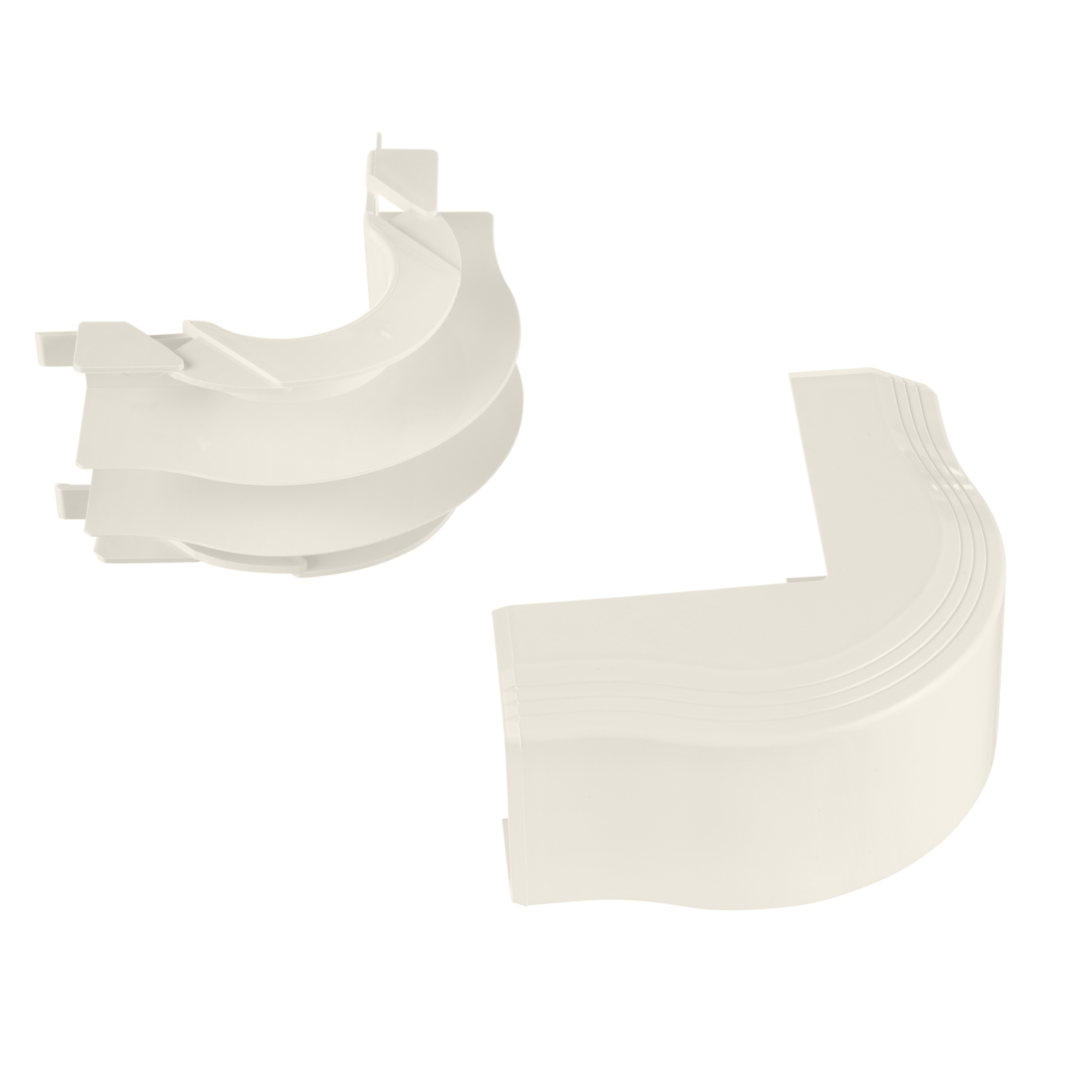 T45OCWH T-45 Power Rated Faceplate Outside Corner Fitting, For Use With Pan-Way T-45 Surface Raceway System, PVC