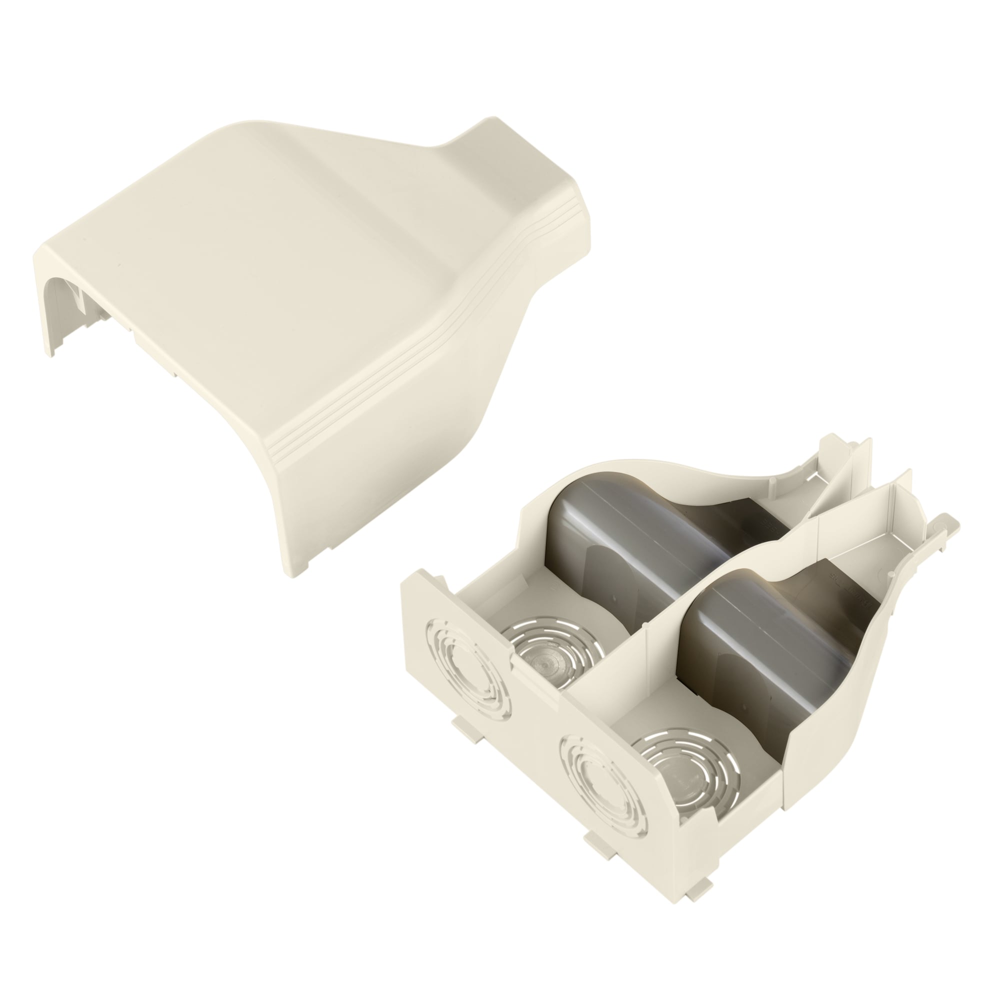 T45EEIW Pan-Way T-45 Power Rated Entrance End Fitting, For Use With T-45 Surface Raceway System, PVC, Off-White