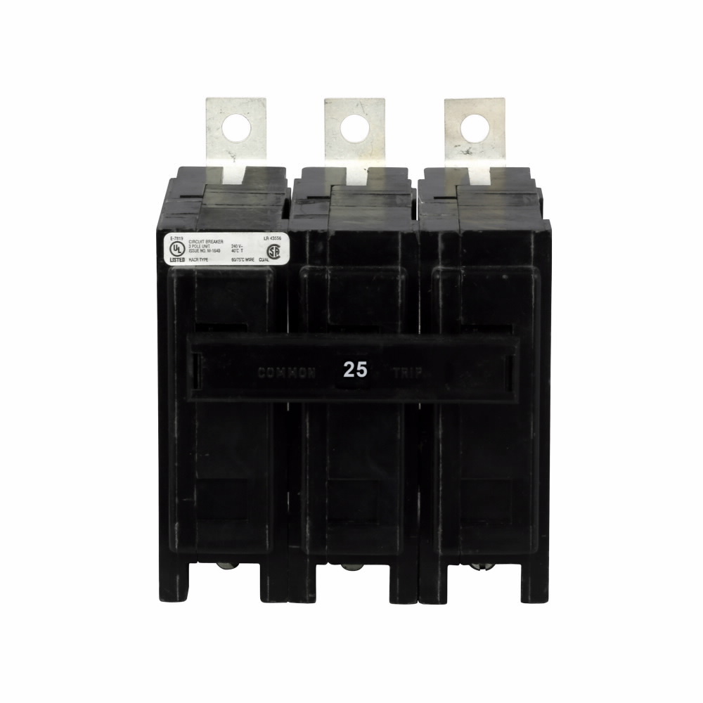 QBHW3025H Miniature Circuit Breaker, 25 Amp, 3 Pole, 240V