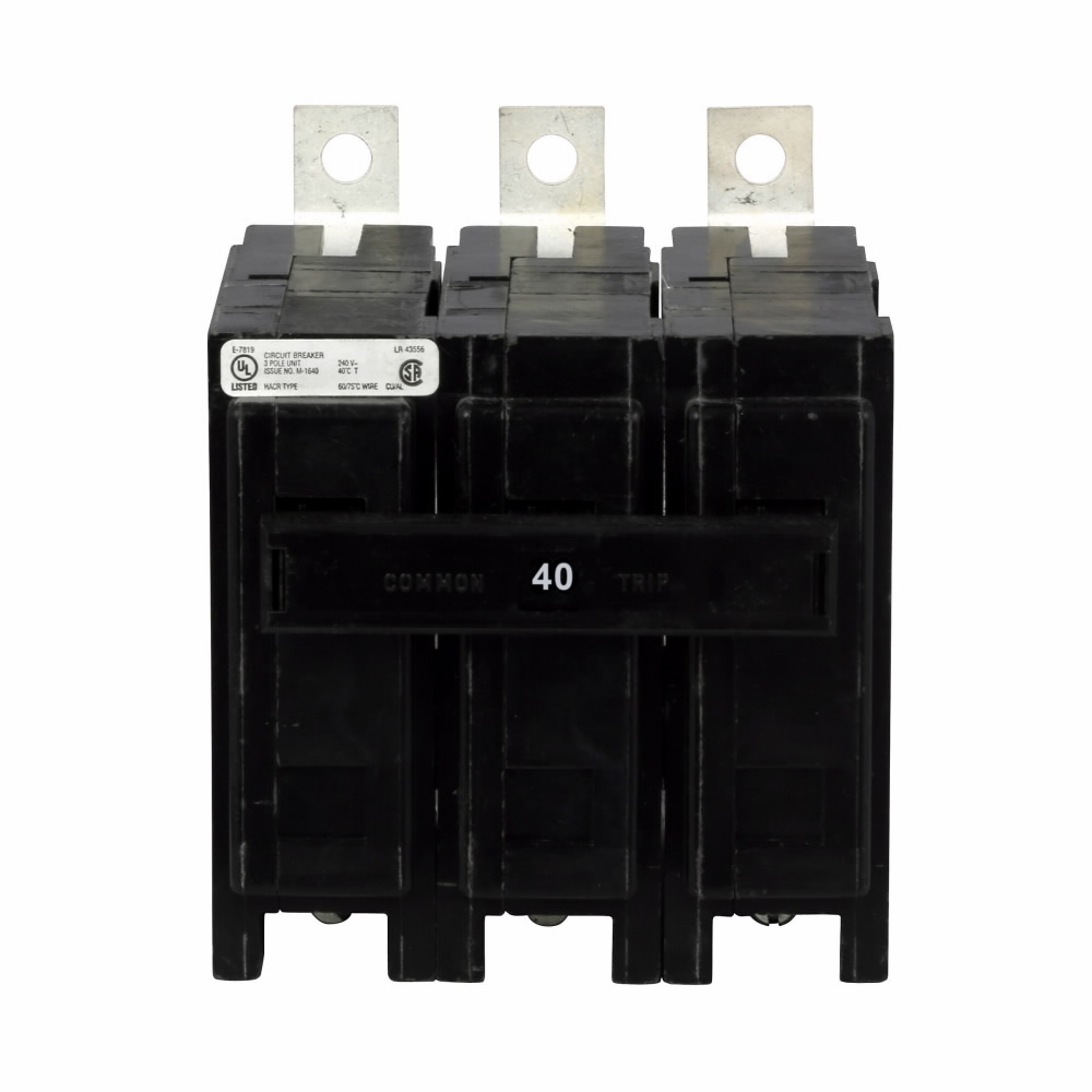 QBHW3040H Miniature Circuit Breaker, 40 Amp, 3 Pole, 240V