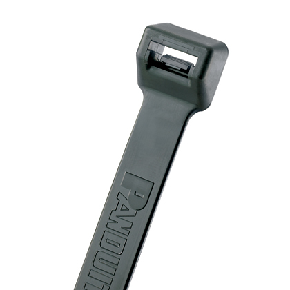 PLT5EH-NB-C0 Pan-Ty PLT UV/Weather-Resistant Extra Heavy Cross Section Lashing Cable Tie, 19.8 in L x 0.5 in W x 0.075 in THK, Nylon 6.6, Black