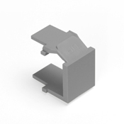 41084-BGB QuickPort Blank Insert, Snap-Fit Mount, For Use With All QuickPort Wallplates and Housings, Plastic, Gray