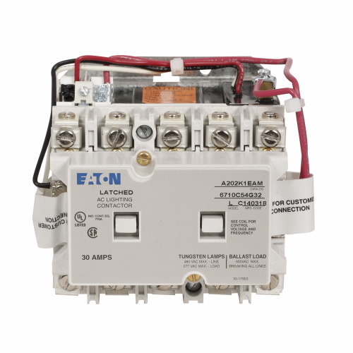 A202K1EAM Magnetically Held Lighting Contactor, 110/120 V AC Coil, 5 Poles