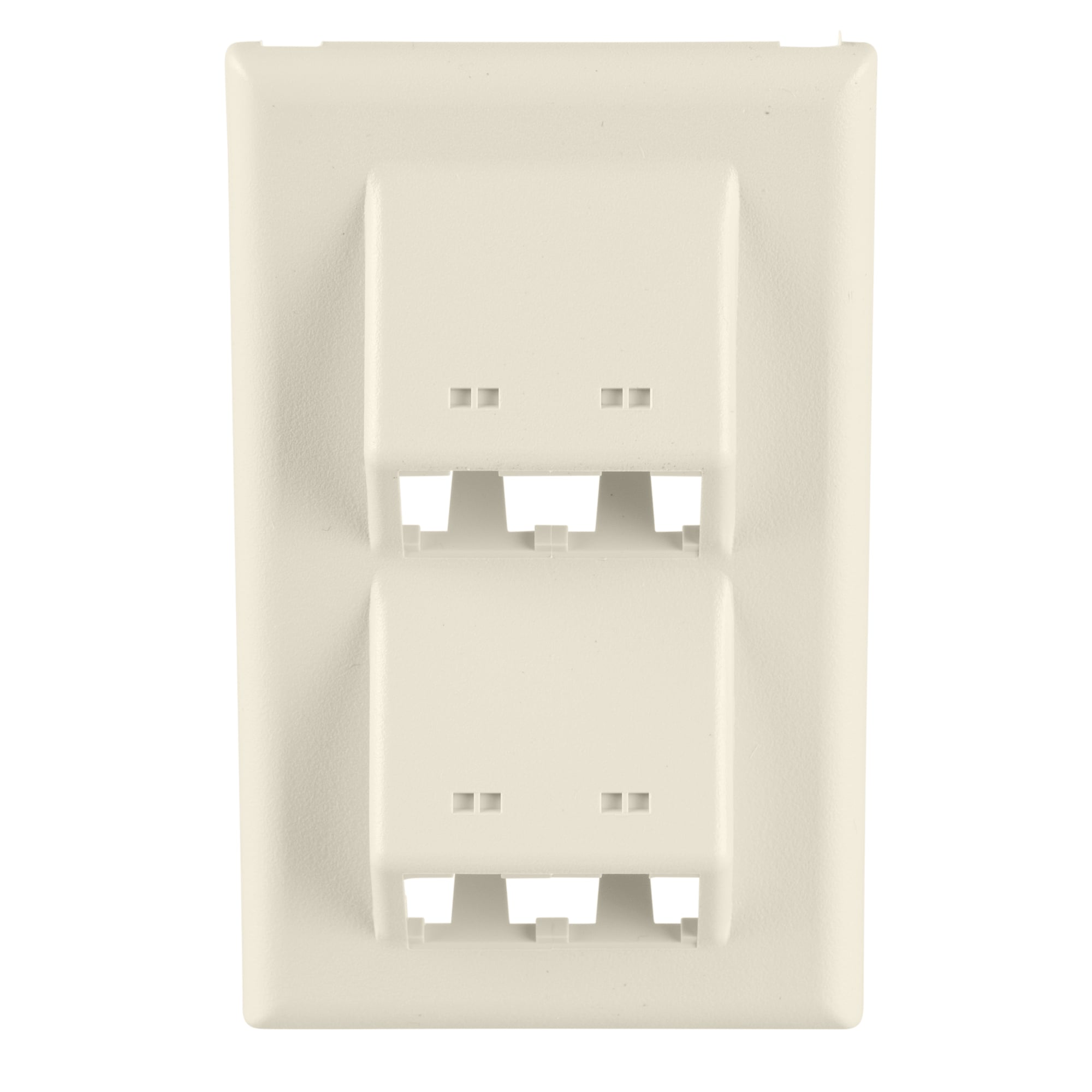 T70FV4IW T-70 Classic 1-Gang Sloped Vertical Communication Faceplate, For Use With Pan-Way Cove, TG-70, T-70, Twin-70, T-45 Raceway System, Fast-Snap Outlet Box and Pan-Pole Aluminum Outlet Pole, PVC, Office White
