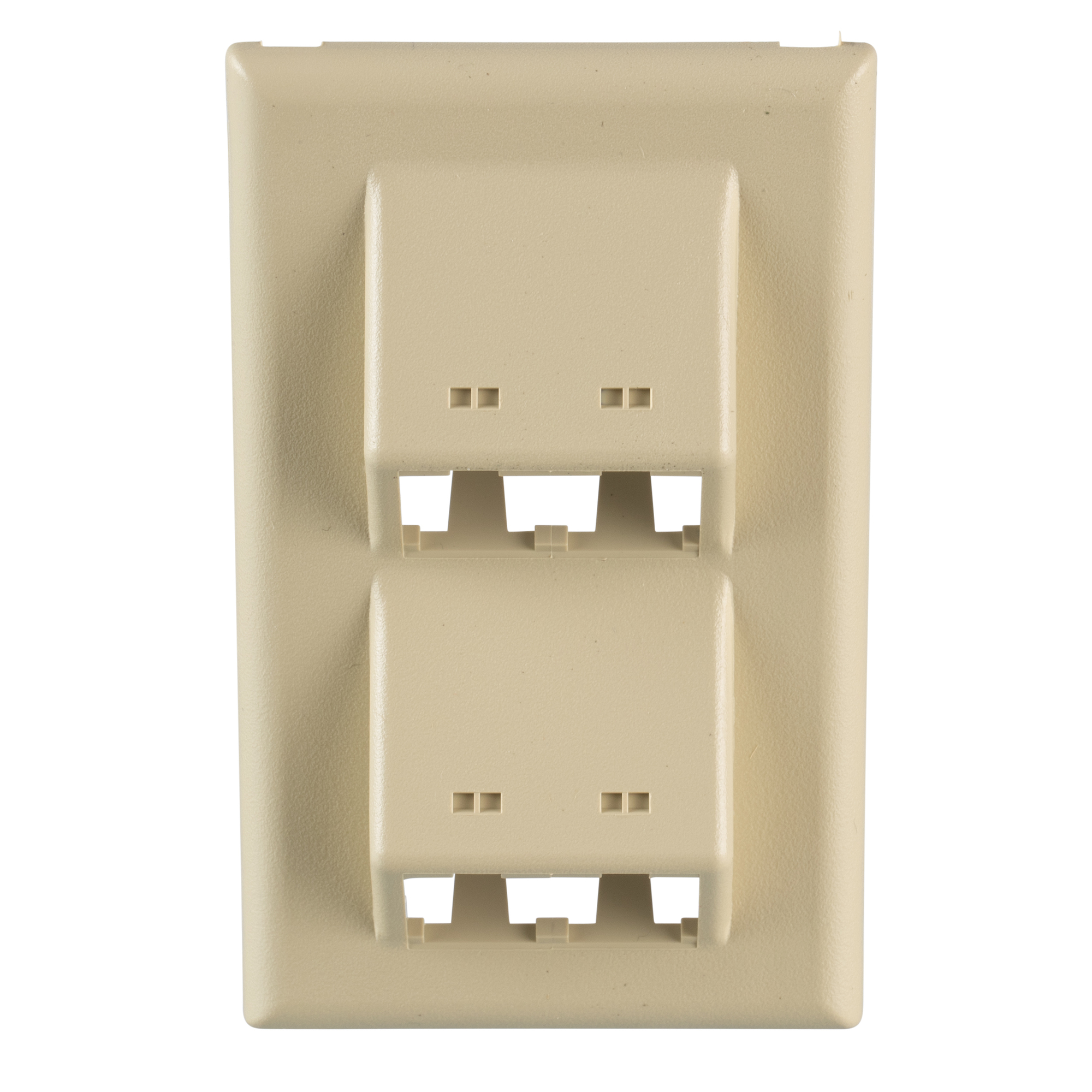 T70FV4EI T-70 Classic 1-Gang Sloped Vertical Communication Faceplate, For Use With Mini-Com Module, PVC, Electric Ivory