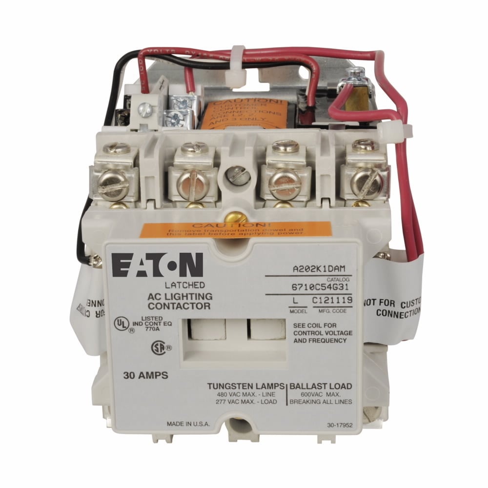 A202K5CAM Magnetically Latched Lighting Contactor, 120 V AC V Coil, 300 A, 3 Poles