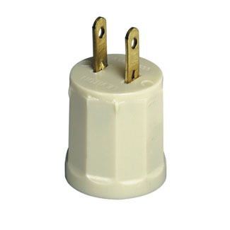 61-W Non-Grounded Polarized Adapter Plug, 125 V AC, 15 A