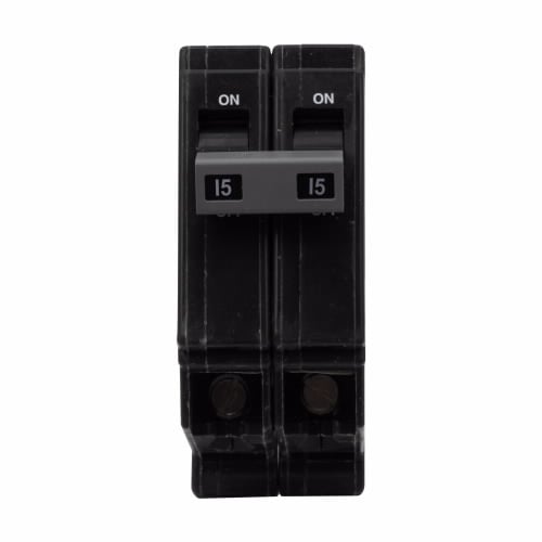 CHB215 Type CHB Standard Molded Case Circuit Breaker, 120/240 V AC, 15 A, 10 kA Interrupt, 2 Poles, Thermal Magnetic Trip