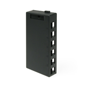 41089-6EP QuickPort 6-Port Outlet Box, Snap-In Module, For Use With QuickPort All Individual Module, Surface Mount, Plastic