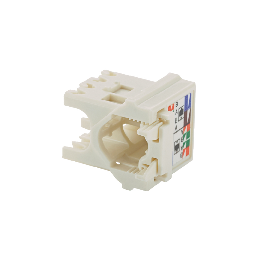 Mini-Com UTP Cat 6 Right Angle TG Wirecap, Off White