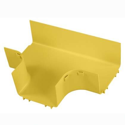 FRT6X4YL Horizontal Tee, 90 deg Bend, For Use With FiberRunner 6 x 4 in Routing System Fitting, ABS, Yellow