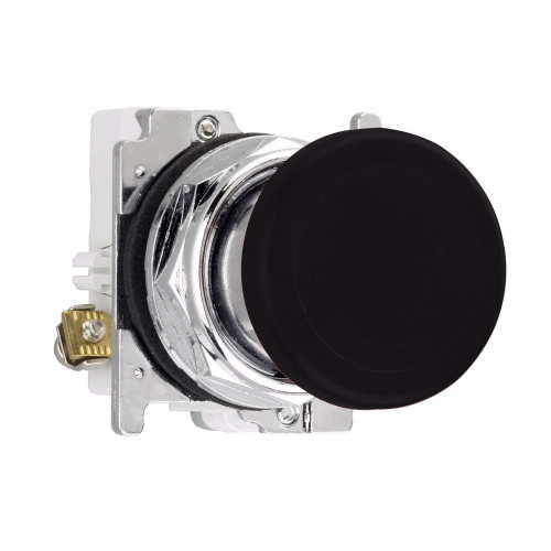 10250T26B Heavy Duty Oil/Watertight Non-Illuminated Pushbutton, 40 mm, 1NO Contact, Black