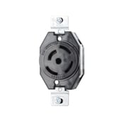 3520 Extra Heavy Duty Grounding Locking Receptacle, 600 V AC/250 V DC, 10/20 A, 4 Poles, 5 Wires, Black