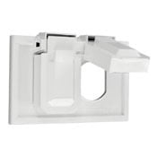 4976-W Combination Weather-Resistant Wall Plate Cover, 1 Gangs, 3 in W x 4.562 in H, Thermoplastic, White