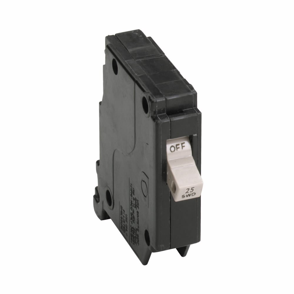 CH125 Type CH Standard Circuit Breaker, 120/240 VAC, 25 A, 10 kA Interrupt, 1 Poles