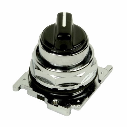 10250T1311-11X Assembled Heavy Duty Non-Illuminated Selector Switch With Cap, 30.5 mm, 2NO-2NC Contact, Slow Make/Slow Break Contact, Black