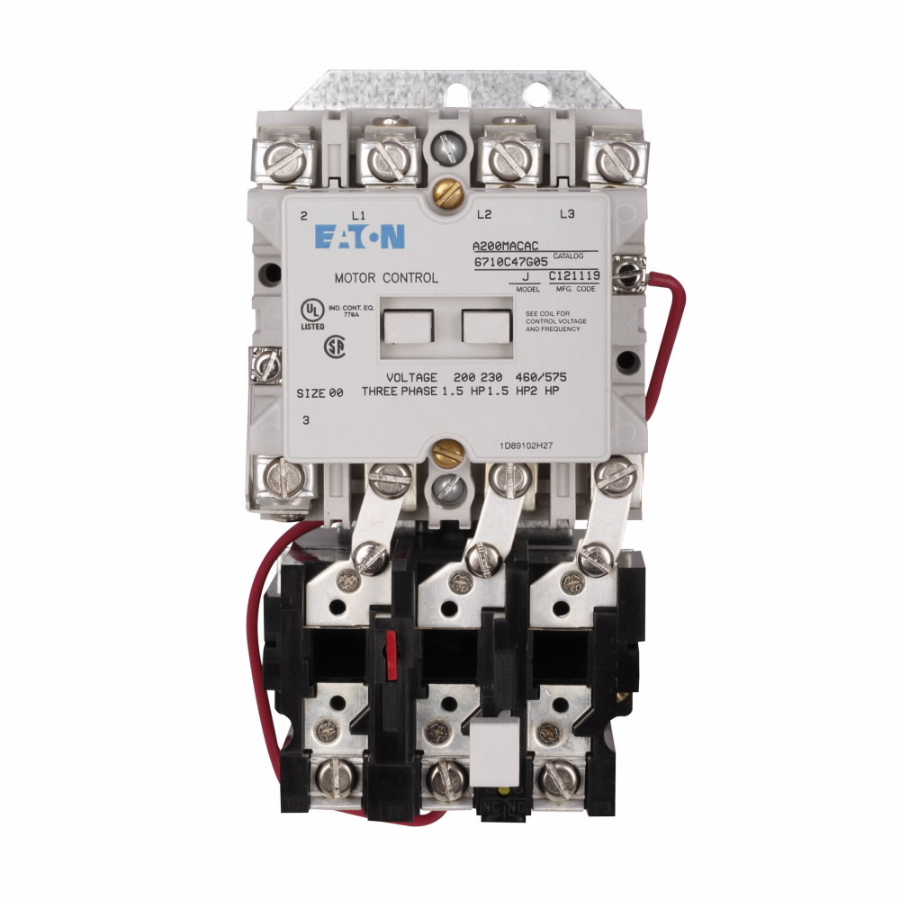 A200MACAC Magnetic Non-Reversing NEMA Starter, 110/120 VAC V Coil, 3 Poles