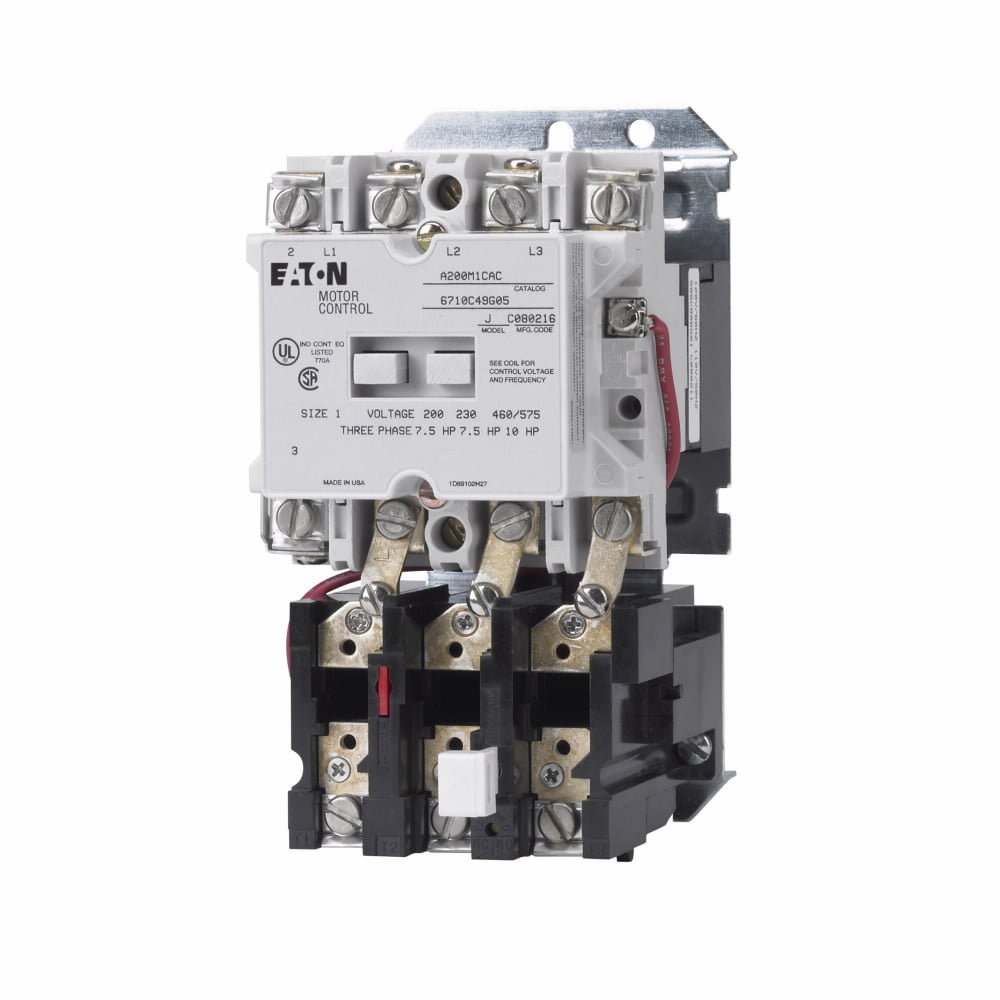 A200M1CB Magnetic NEMA Starter, 200 to 208 VAC V Coil, Non-Reversing Action, 3 Poles, NEMA 1 Enclosure