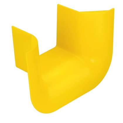 FTR4X4YL FiberRunner 3-Sided Vertical Tee Trumpet Spillout, 7.93 in W, For Use With 4 x 4 in Routing System, ABS, Yellow