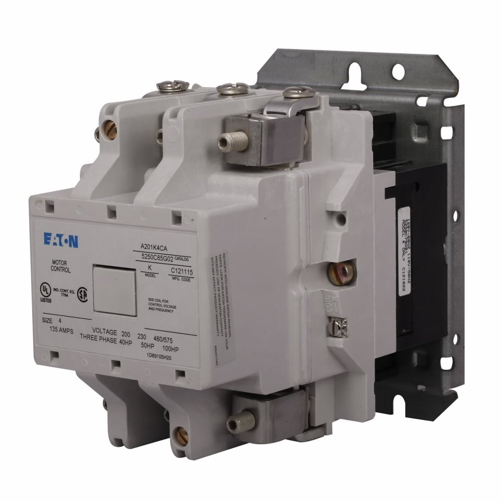 A201K4EA Full Voltage Non-Reversing NEMA Contactor, 110/120 V AC V Coil, 135 A, 1NO Contact, 5 Poles
