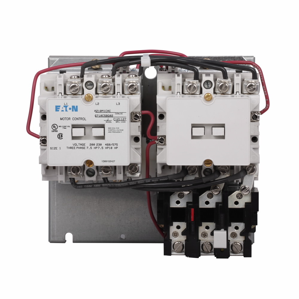A250M0CAC A200 Reversing NEMA Starter, 110/120 VAC V Coil, 3 Poles, Open Enclosure