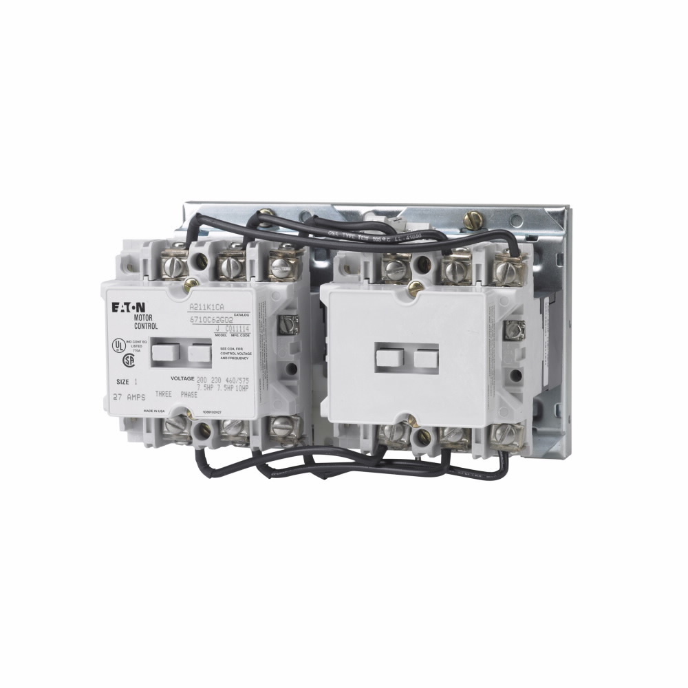 A211K2CA A200 Magnetic Reversing NEMA Contactor, 110/120 V AC V Coil, 45 A, 1NO Contact, 3 Poles