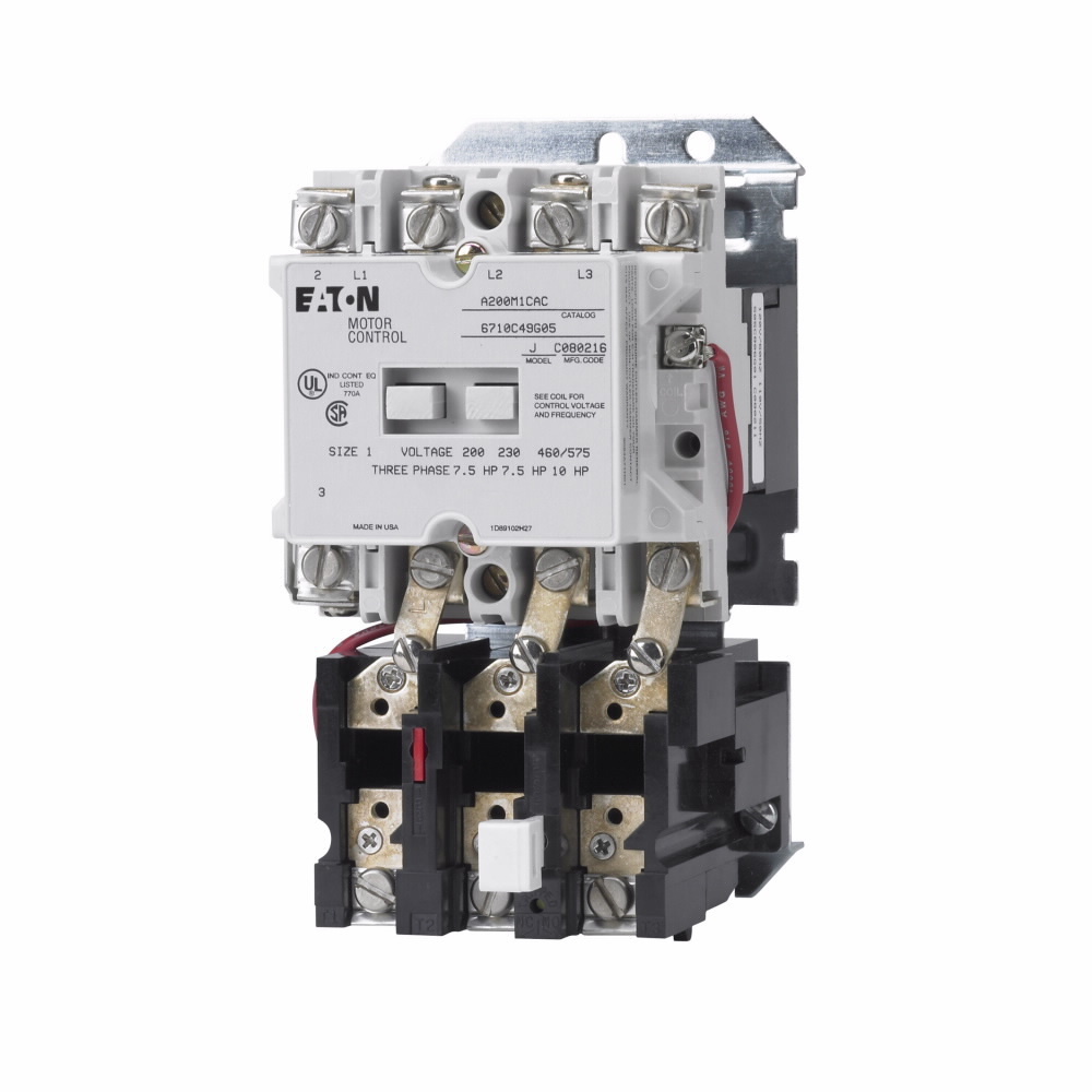 A200M1CACD Freedom A200 Motor Control Starter, 110/120 VAC V Coil, Non-Reversing Action, 3 Poles, NEMA 1 Enclosure