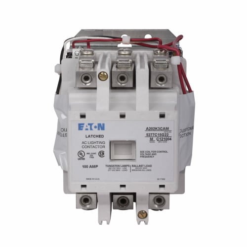A202K3CAM Magnetically Held Lighting Contactor, 110/120 V AC Coil, 3 Poles