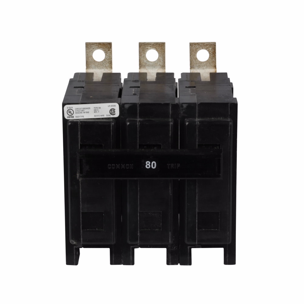 BAB3080HS Miniature Circuit Breaker, 80 Amp, 3 Pole, 240V