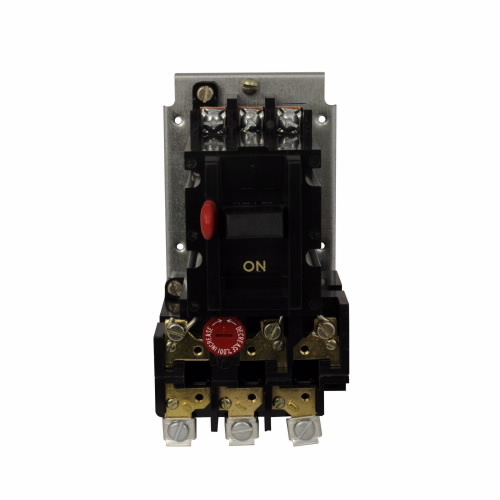 B100M0B Motor Starter, Non-Reversing Action, 2 Poles, Open Enclosure