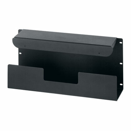 Lower Cable Routing Trough, 4 RU, Black, 4.5 in. Depth
