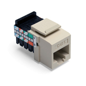 41108-RI5 QuickPort 8-Conductor 8-Position 110-Style UTP Connector, Cat 5 Module, Flush Mount, 1 Port, Plastic, Ivory