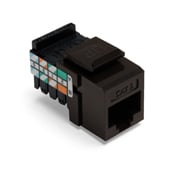 41108-RB5 QuickPort 8-Conductor 8-Position 110-Style UTP Connector, Cat 5 Module, Flush Mount, 1 Port, Plastic, Brown