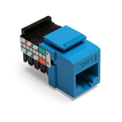 41108-RL5 QuickPort 8-Conductor 8-Position 110-Style UTP Connector, Cat 5 Module, Flush Mount, 1 Port, Plastic, Blue