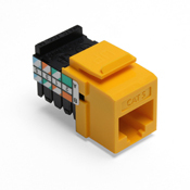 41108-RY5 QuickPort 8-Conductor 8-Position 110-Style UTP Connector, Cat 5 Module, Flush Mount, 1 Port, Plastic, Yellow