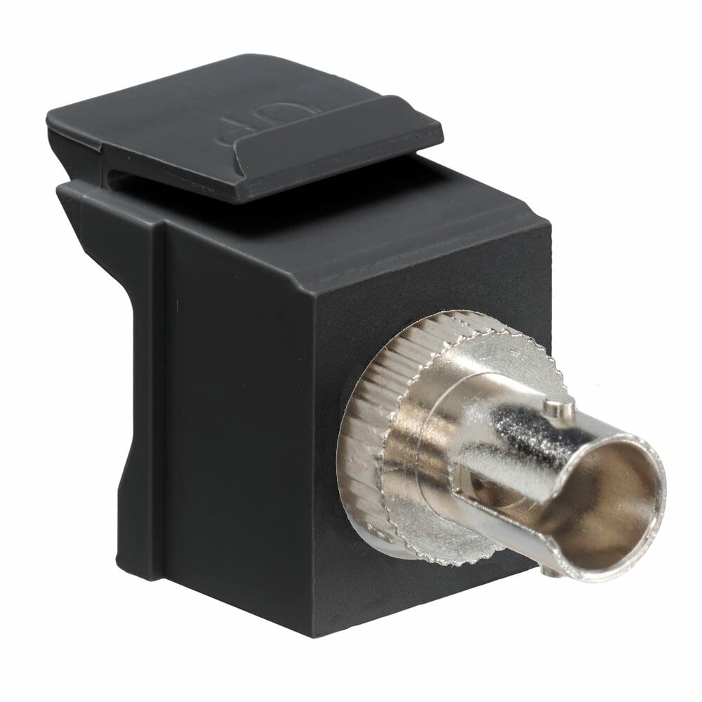 41084-SEZ QuickPort Fiber Optic Adapter, ST Connector, Snap-Fit Mount, Tool-Free Plug-N-Play Installation, Single-Mode Fiber